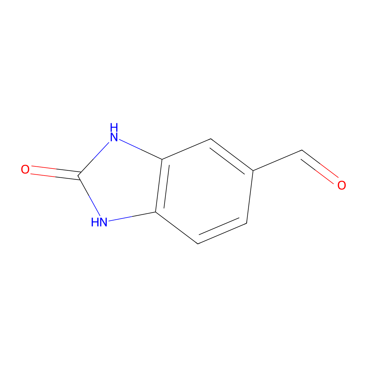 2-oxo-2,3-dihydro-1H-1,3-benzodiazole-5-carbaldehyde molecular structure, CAS 106429-59-8
