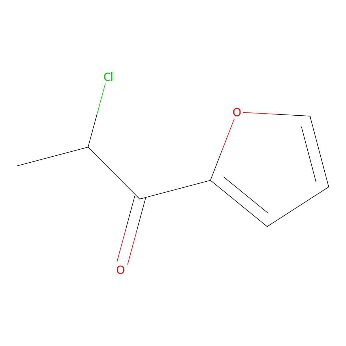 2-Chloro-1-(furan-2-yl)propan-1-one molecular structure, CAS 106430-52-8