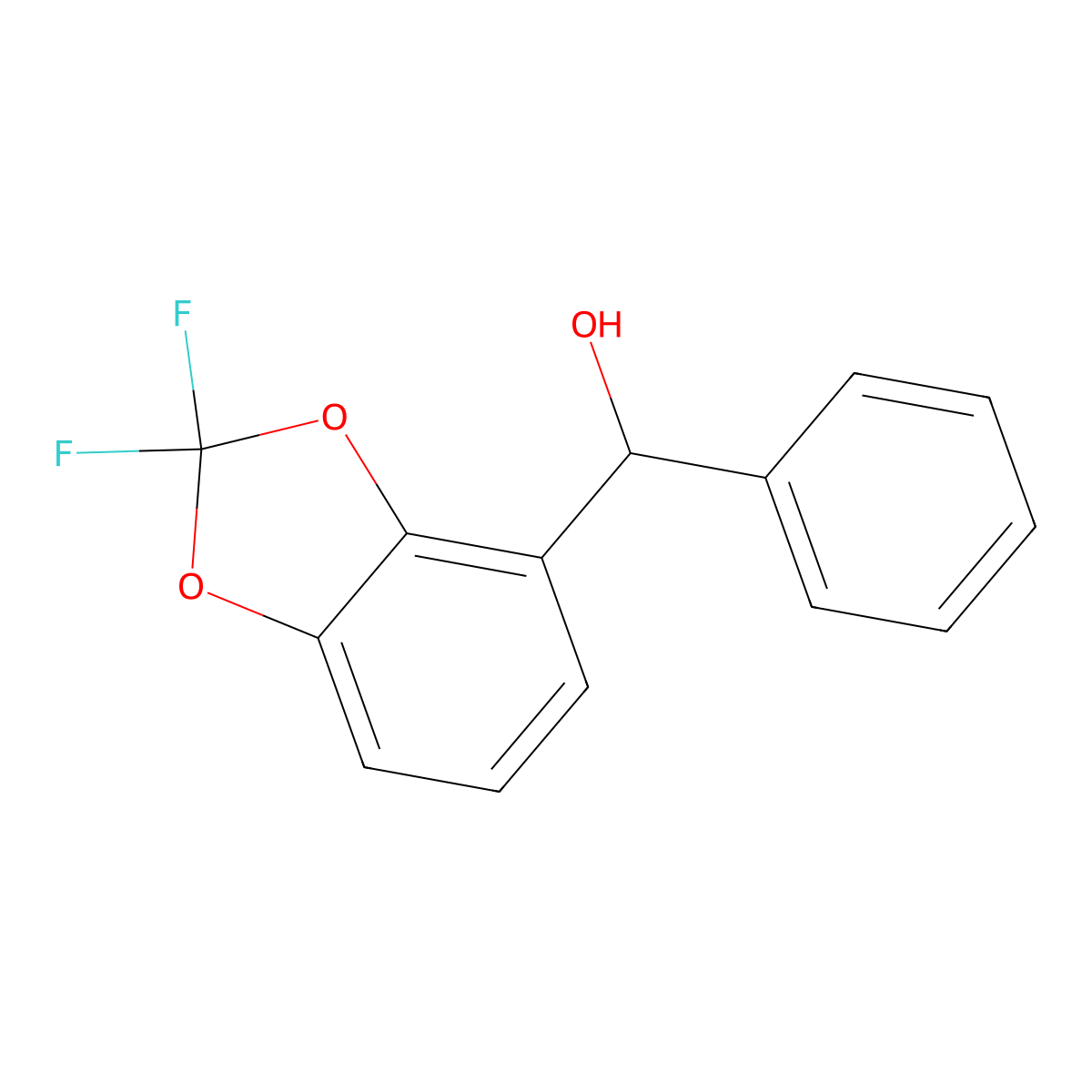2,2-Difluoro-alpha-phenyl-1,3-benZodioxole-4-methanol molecular structure, CAS 1064396-37-7