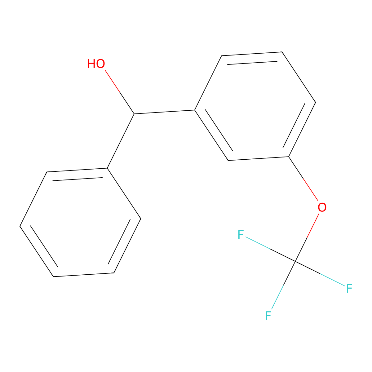 Phenyl(3-(trifluoromethoxy)phenyl)methanol molecular structure, CAS 1064396-72-0