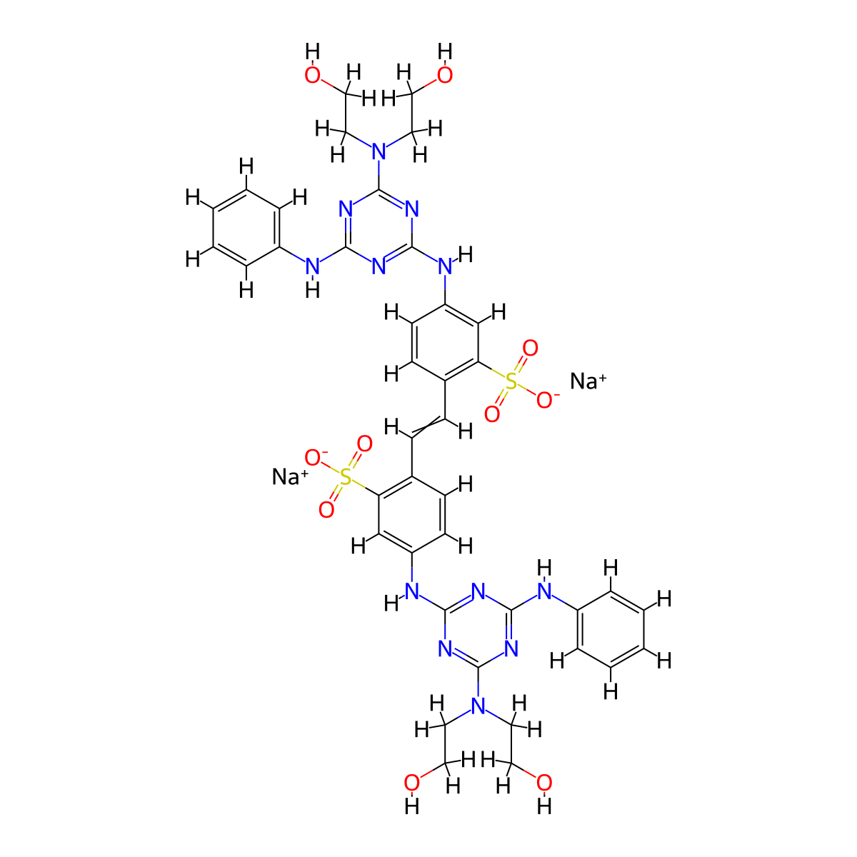 Calcofluor White molecular structure, CAS 106440-52-2