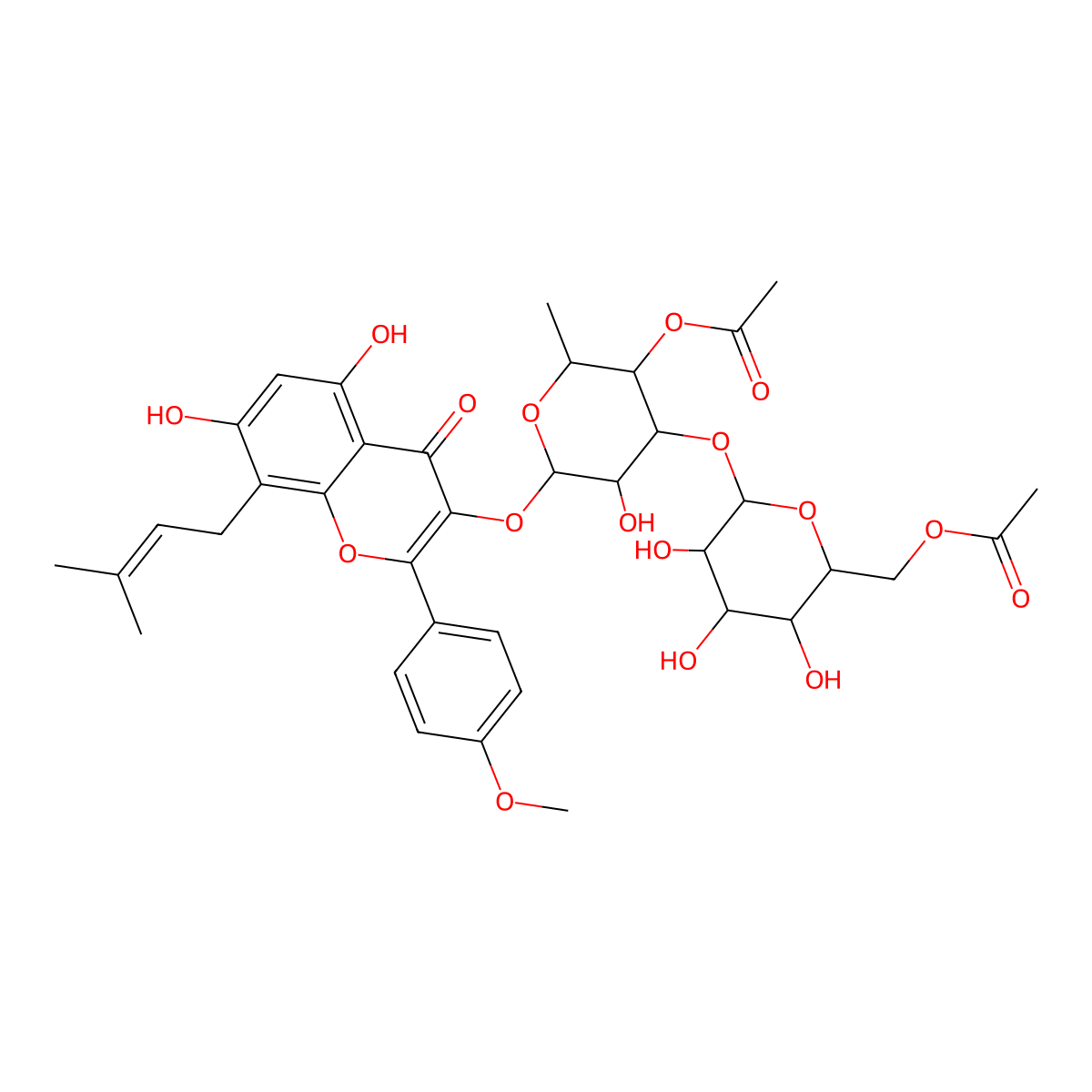 Epimedoside molecular structure, CAS 106441-31-0