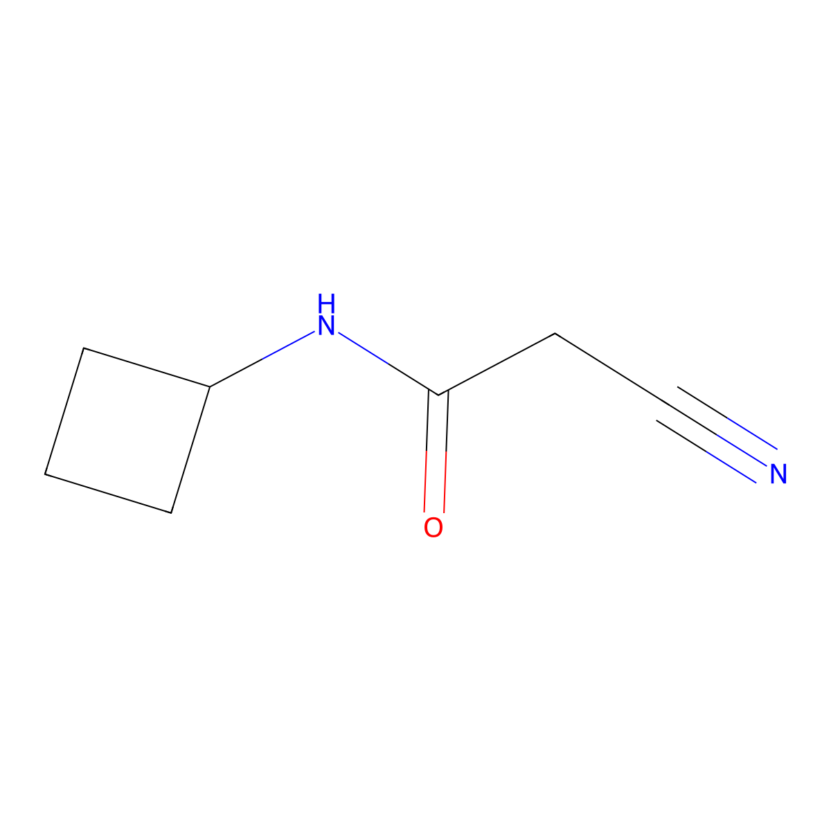 2-Cyano-N-cyclobutyl-acetamide molecular structure, CAS 1064448-86-7