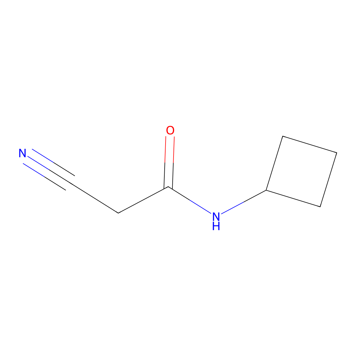 2-Cyano-N-cyclobutyl-acetamide molecular structure, CAS 1064448-86-7