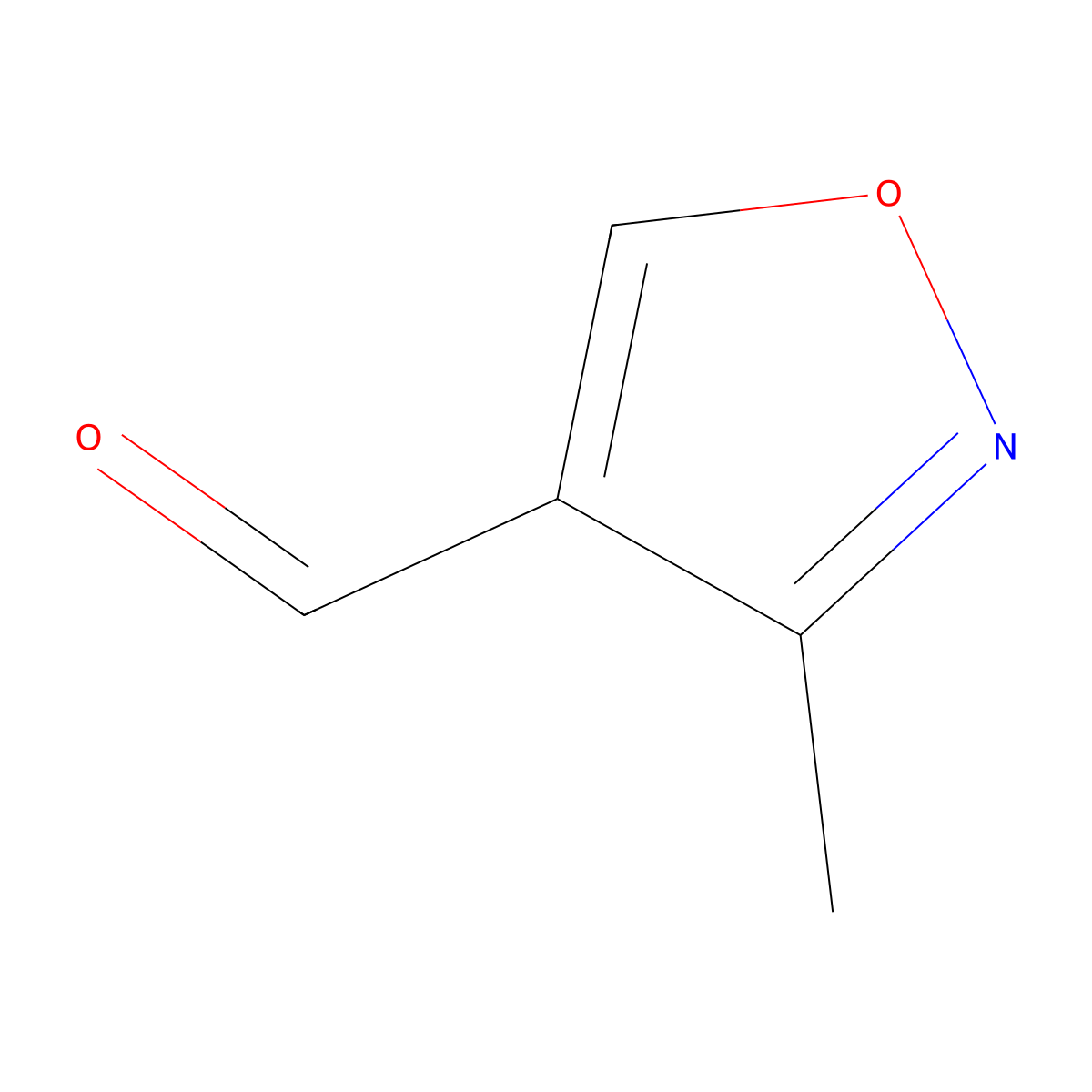 3-Methyl-1,2-oxazole-4-carbaldehyde molecular structure, CAS 1064458-79-2