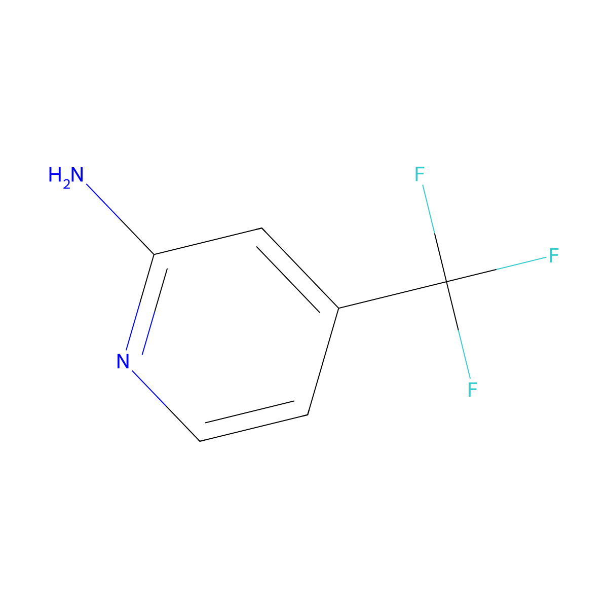 2-Amino-4-(trifluoromethyl)pyridine molecular structure, CAS 106447-97-6