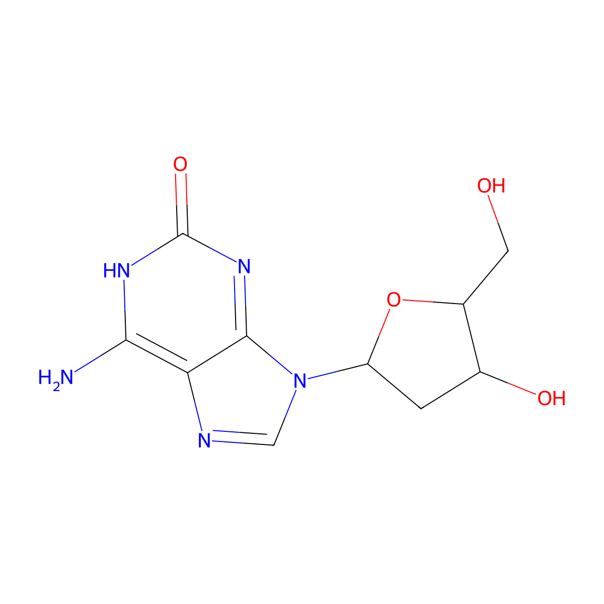 2'-Deoxyisoguanosine molecular structure, CAS 106449-56-3