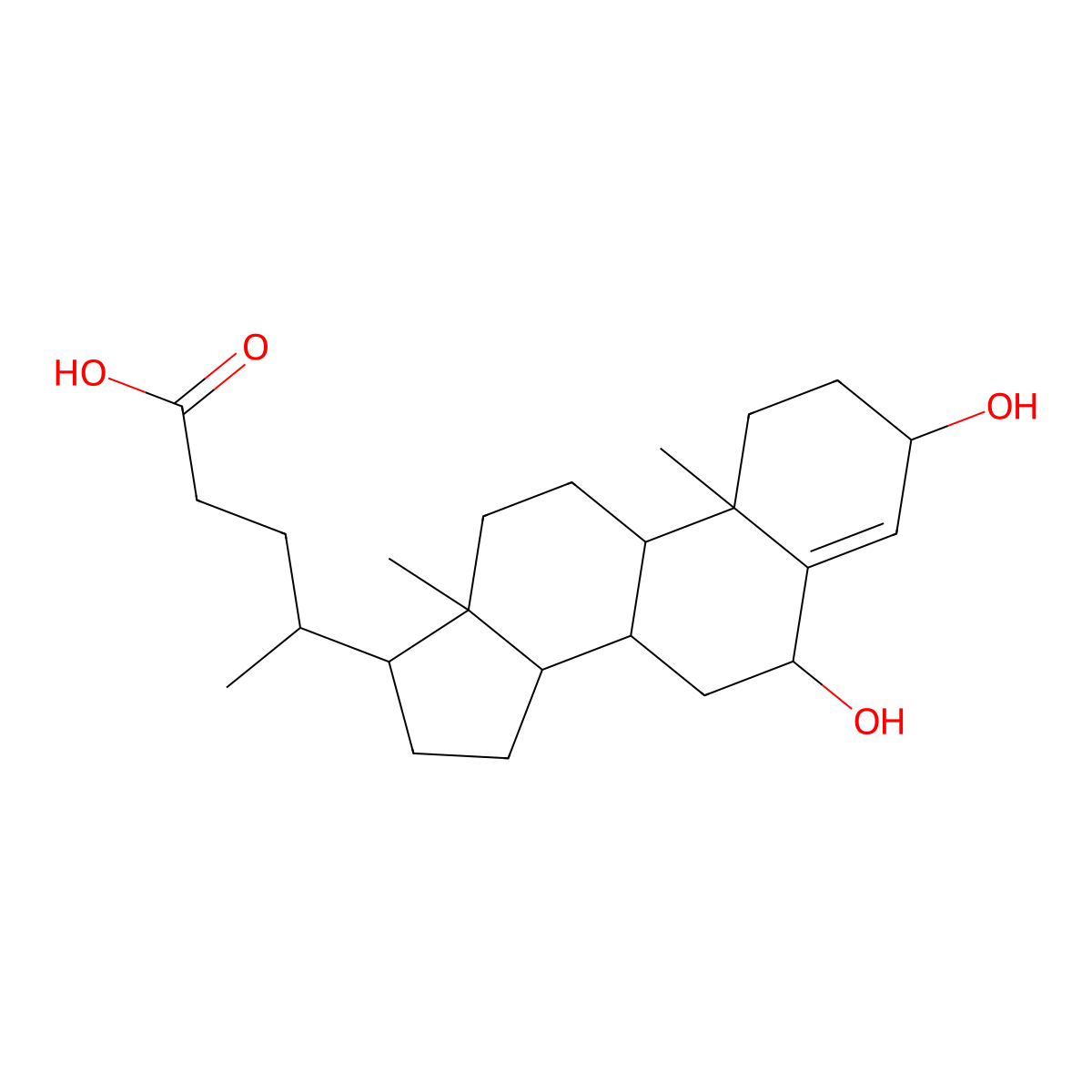 3beta,6beta-Dihydroxychol-4-en-24-oic Acid molecular structure, CAS 106460-50-8