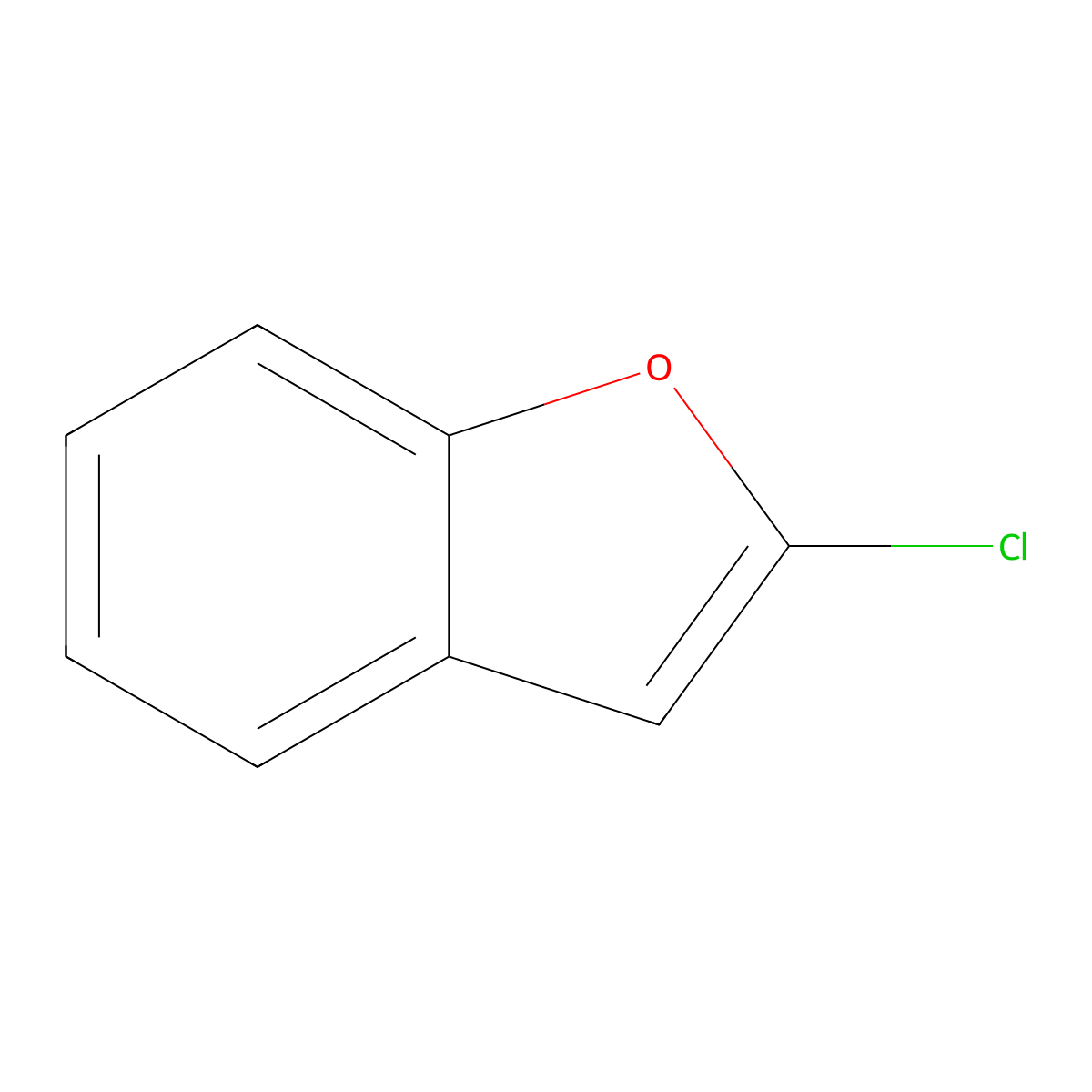Benzofuran, chloro- molecular structure, CAS 106461-62-5