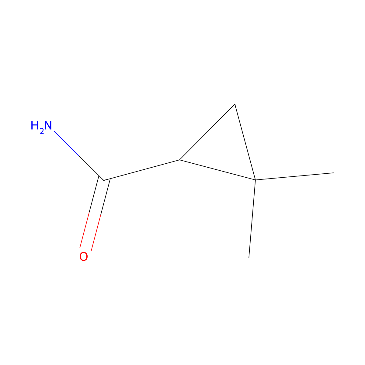 (R)-2,2-Dimethylcyclopropane-1-carboxamide molecular structure, CAS 106462-18-4