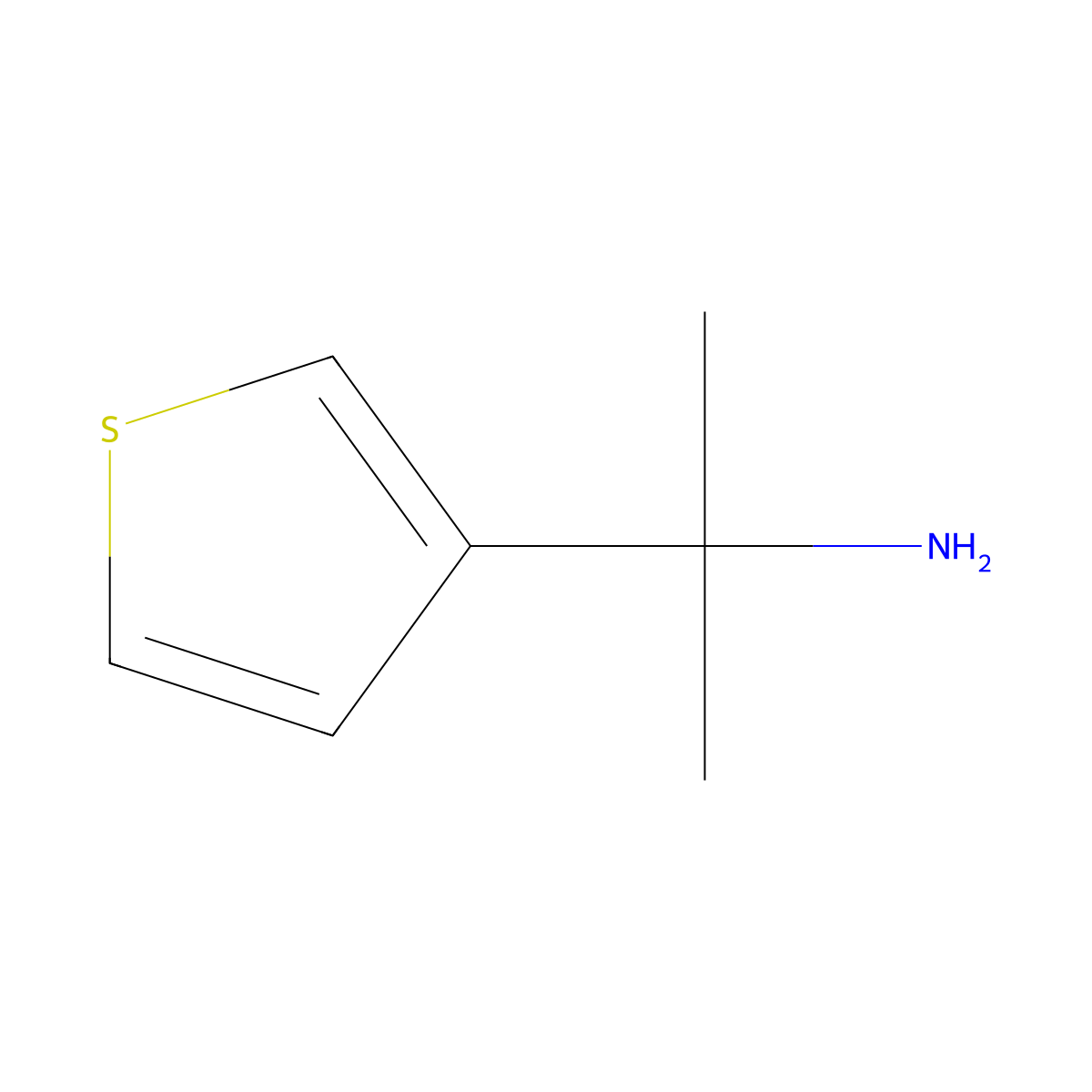 2-(Thiophen-3-yl)propan-2-amine molecular structure, CAS 106462-22-0
