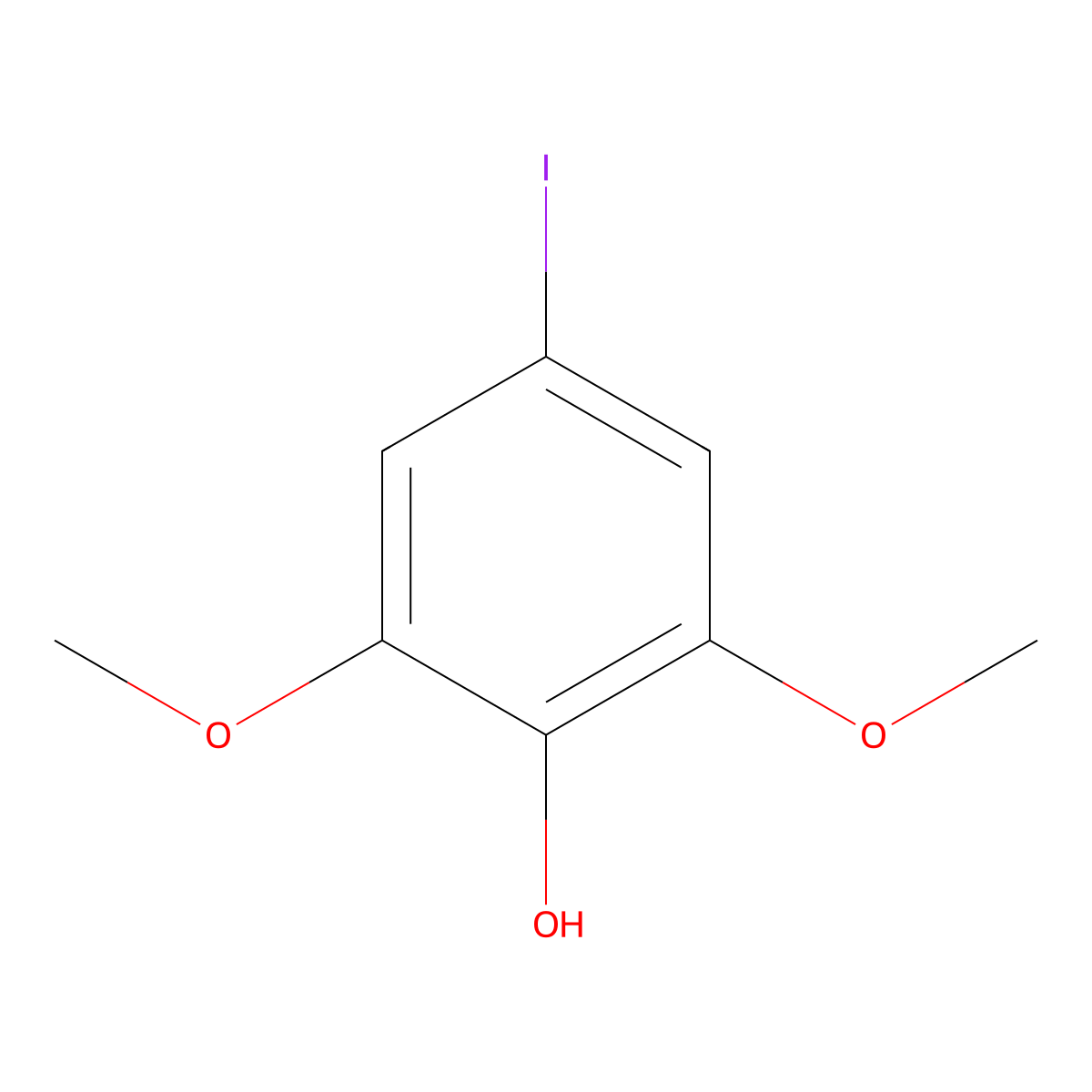 4-Iodo-2,6-dimethoxyphenol molecular structure, CAS 106465-03-6