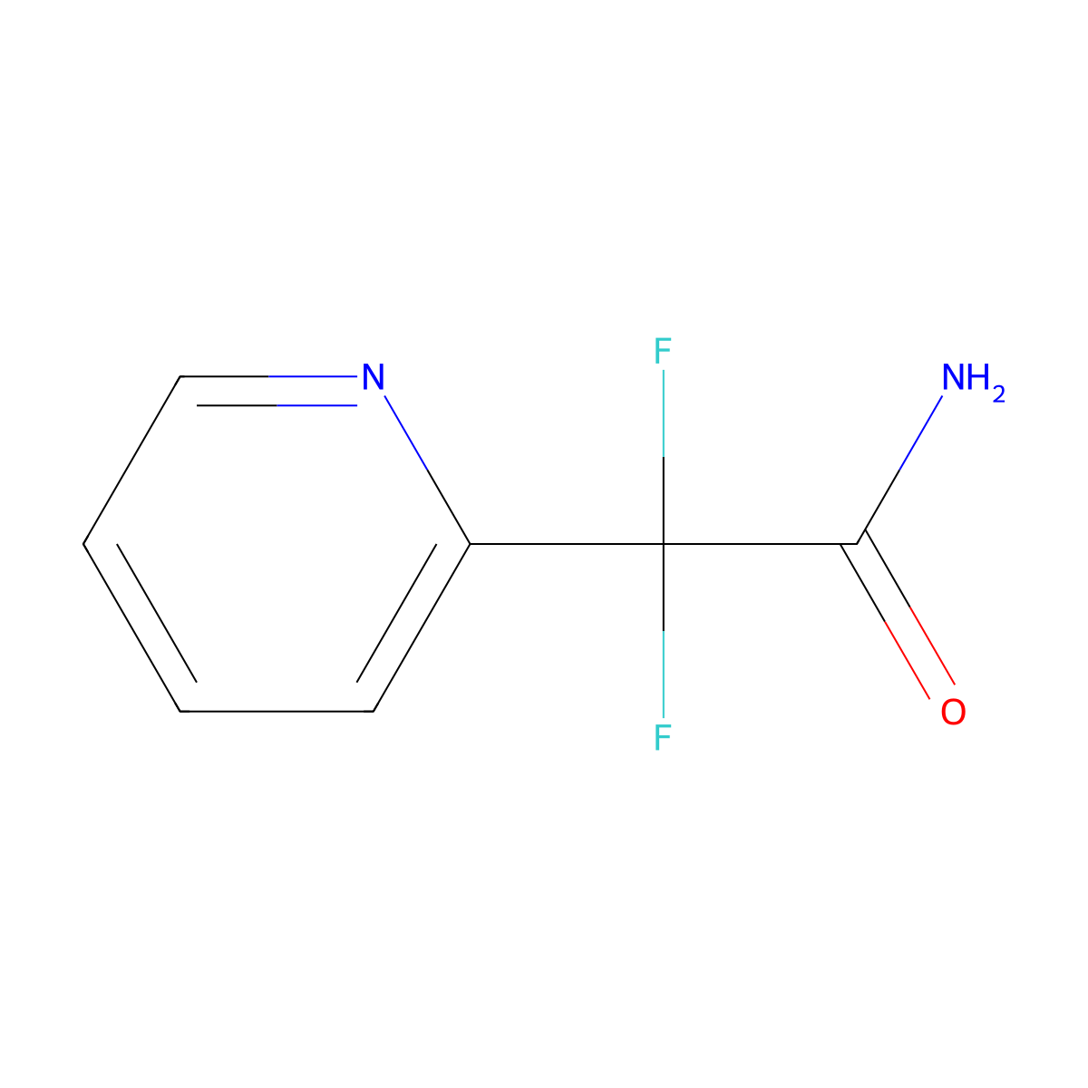 2,2-Difluoro-2-pyridin-2-ylacetamide molecular structure, CAS 1064652-41-0
