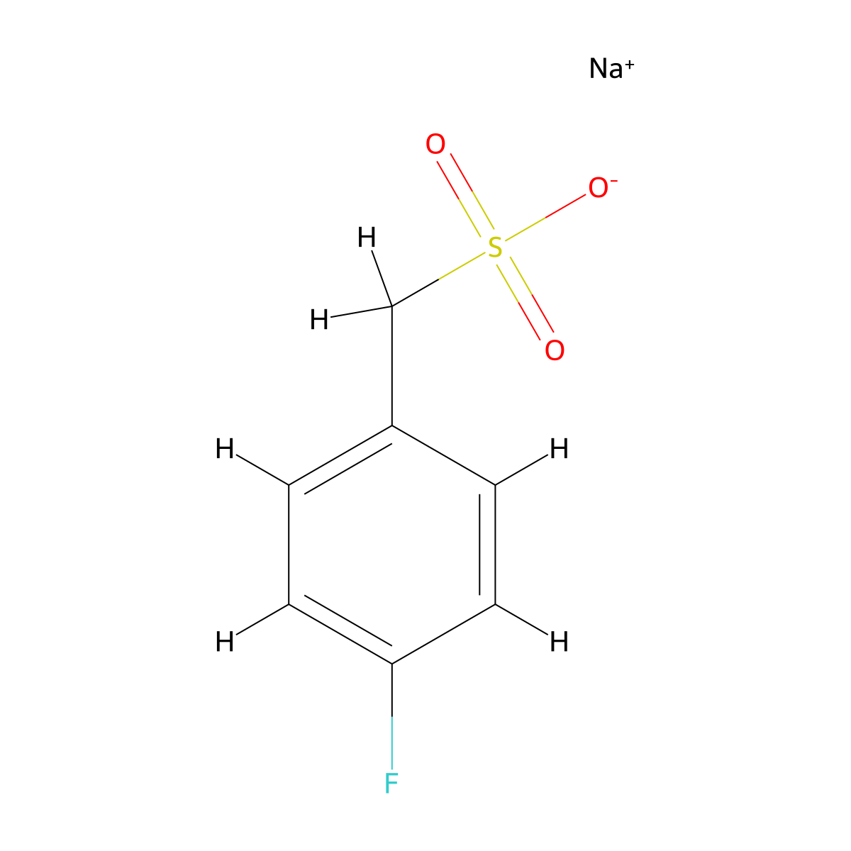 Sodium (4-fluorophenyl)methanesulfonate molecular structure, CAS 1064657-27-7