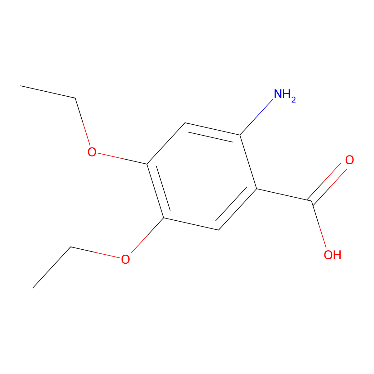 2-Amino-4,5-diethoxybenzoic acid molecular structure, CAS 1064662-40-3