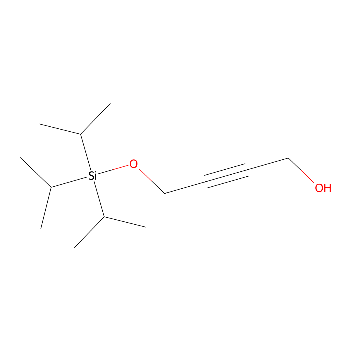 4-{[Tris(propan-2-yl)silyl]oxy}but-2-yn-1-ol molecular structure, CAS 1064681-40-8