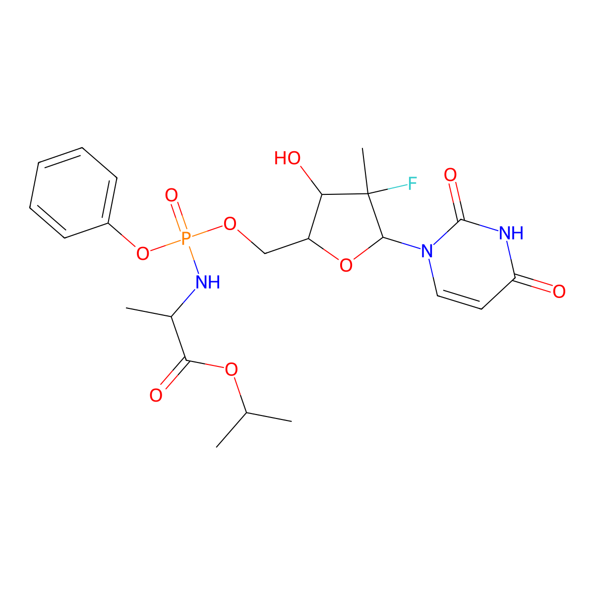 D-Alanine Sofosbuvir molecular structure, CAS 1064684-71-4