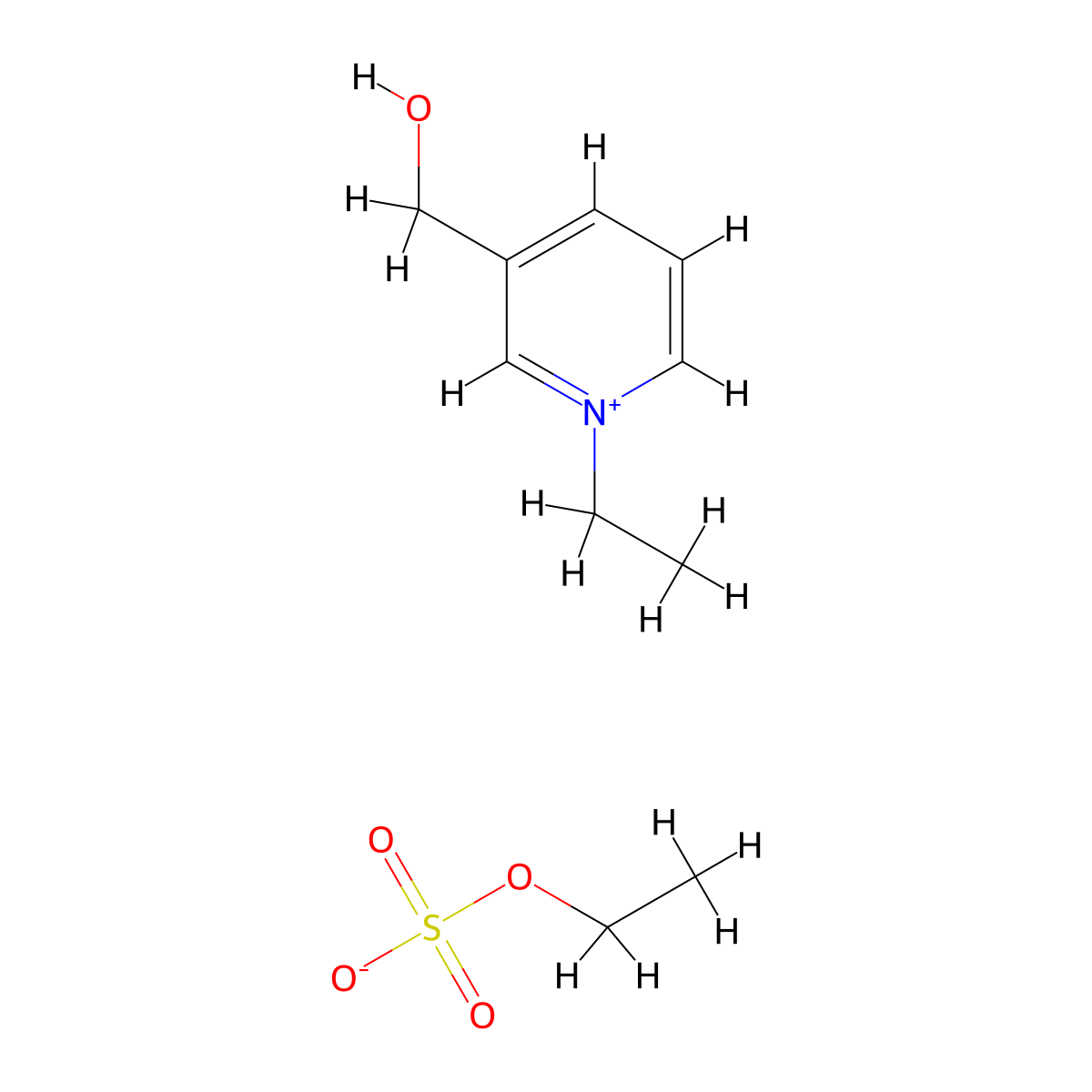1-Ethyl-3-(hydroxymethyl)pyridinium Ethyl Sulfate molecular structure, CAS 1064704-03-5