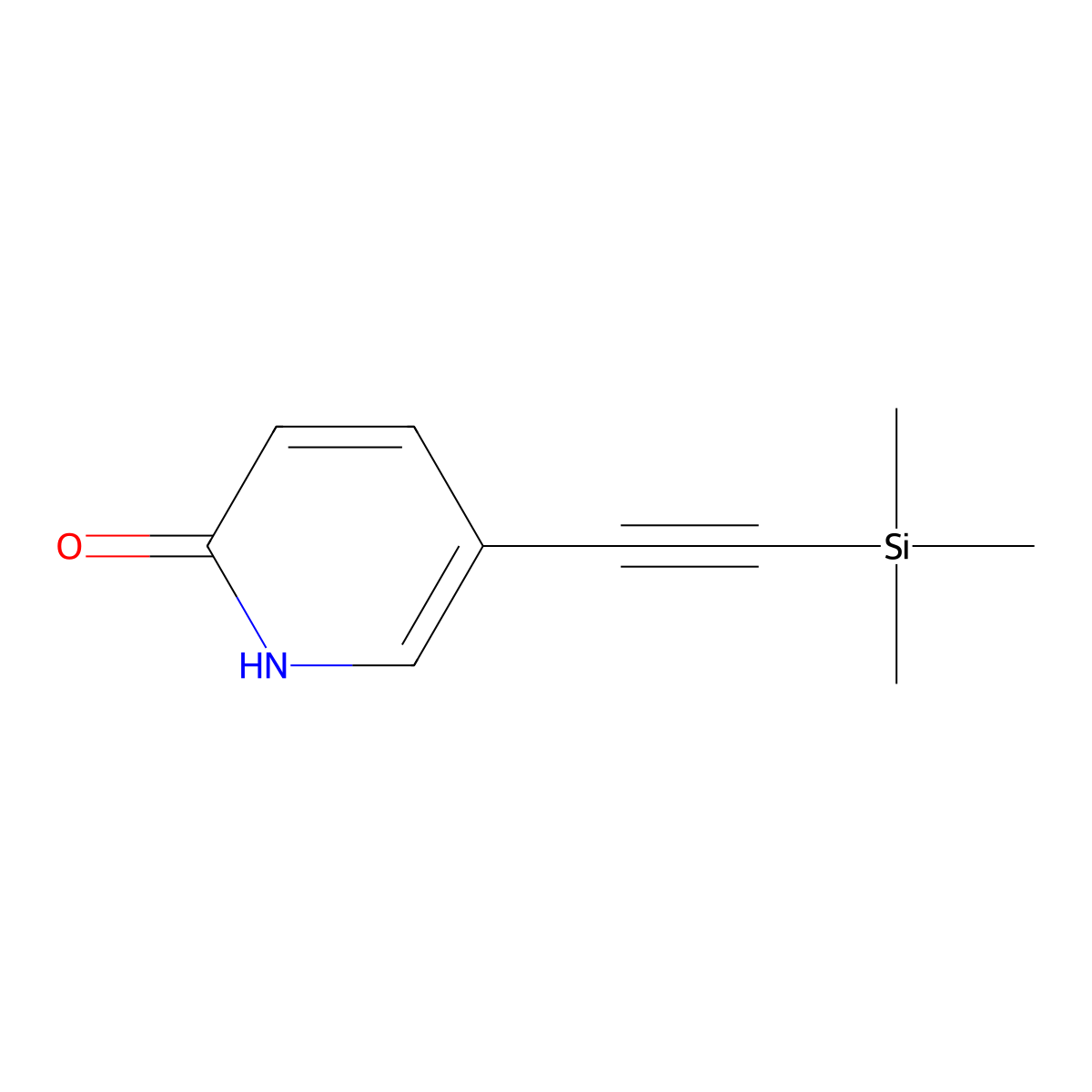 5-((trimethylsilyl)ethynyl)pyridin-2(1H)-one molecular structure, CAS 1064706-78-0