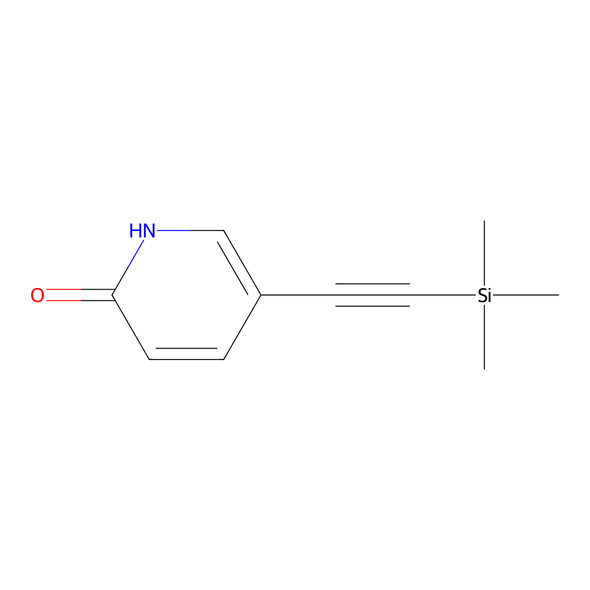 5-((trimethylsilyl)ethynyl)pyridin-2(1H)-one molecular structure, CAS 1064706-78-0