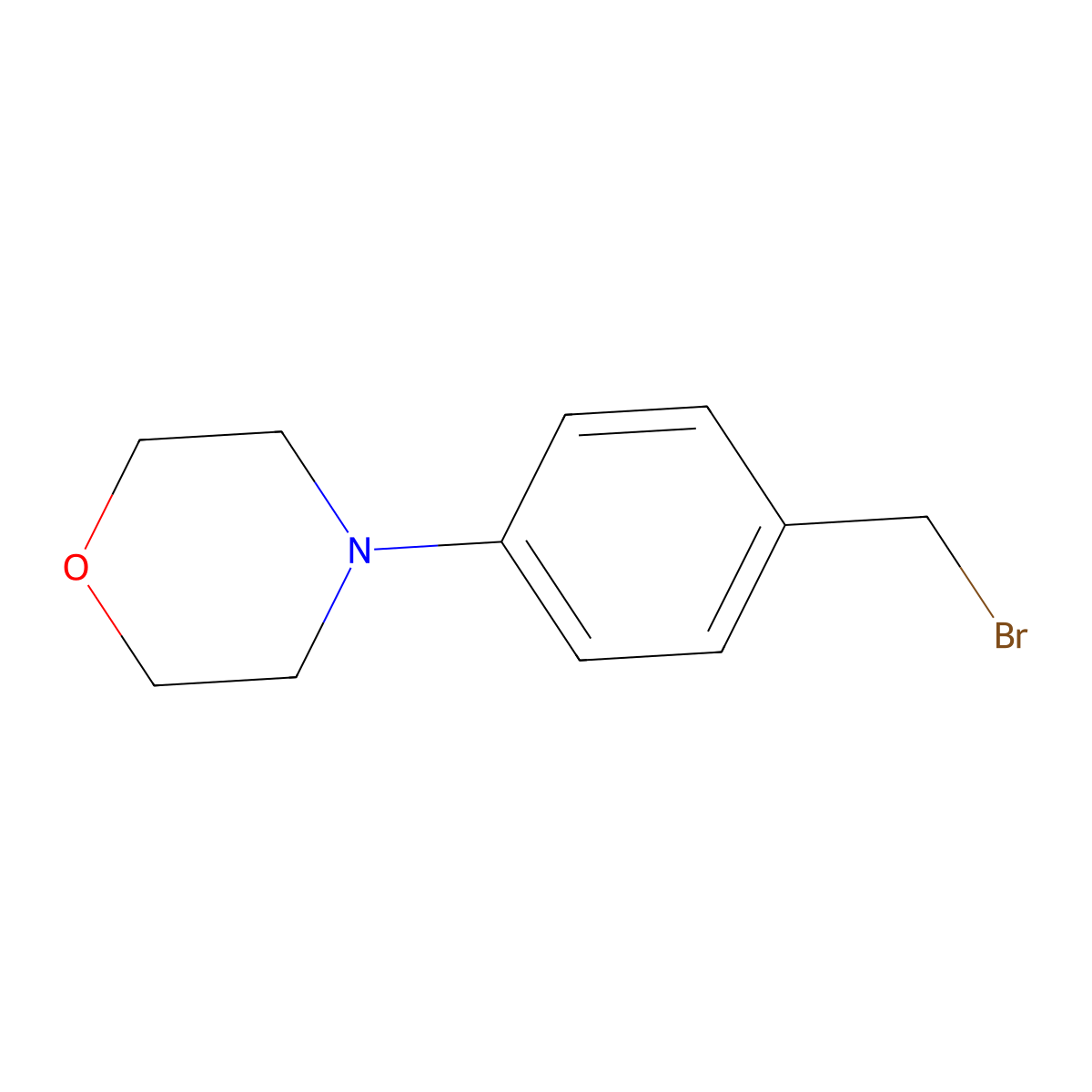 4-[4-(Bromomethyl)phenyl]morpholine molecular structure, CAS 1064708-77-5