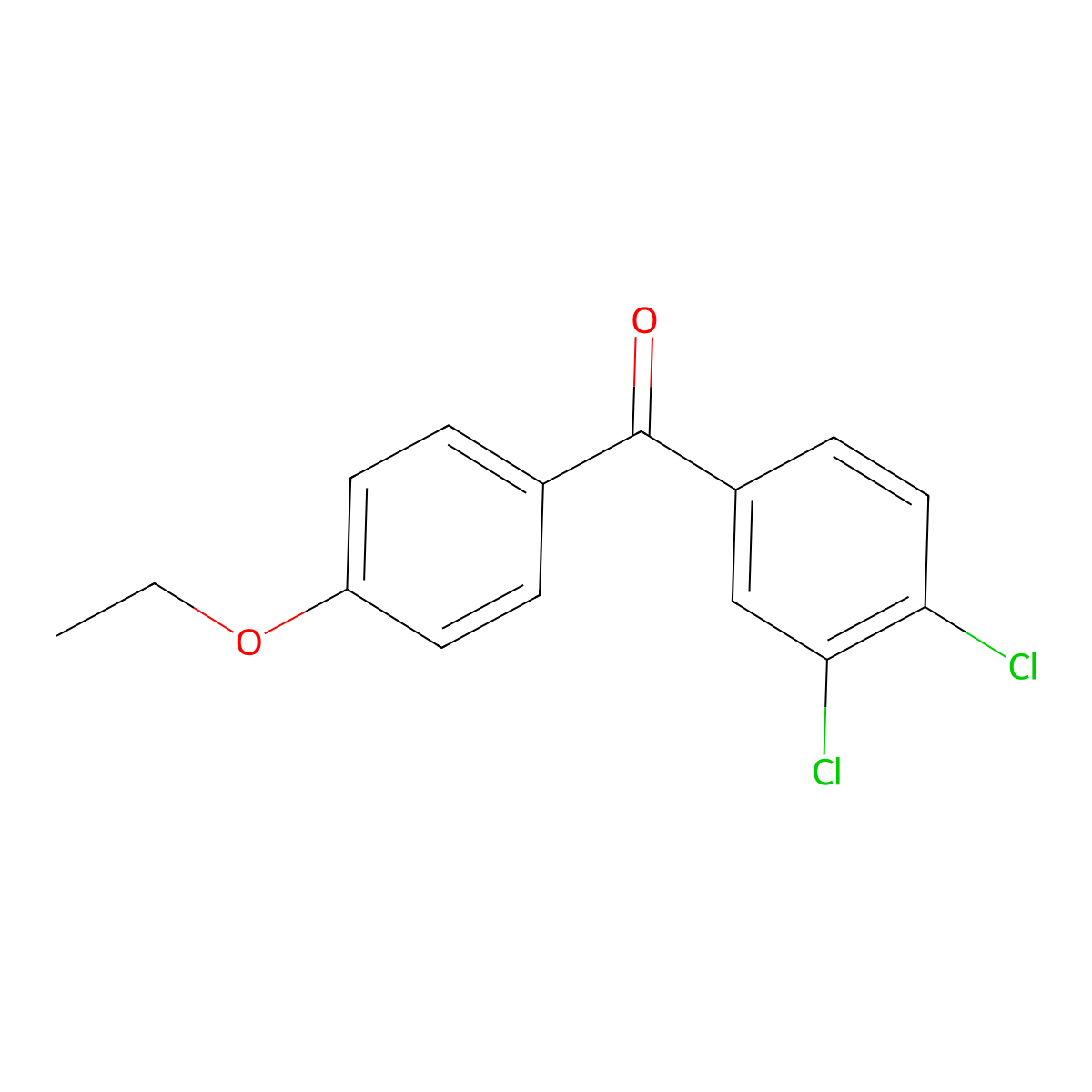 3,4-Dichloro-4'-ethoxybenzophenone molecular structure, CAS 106473-07-8