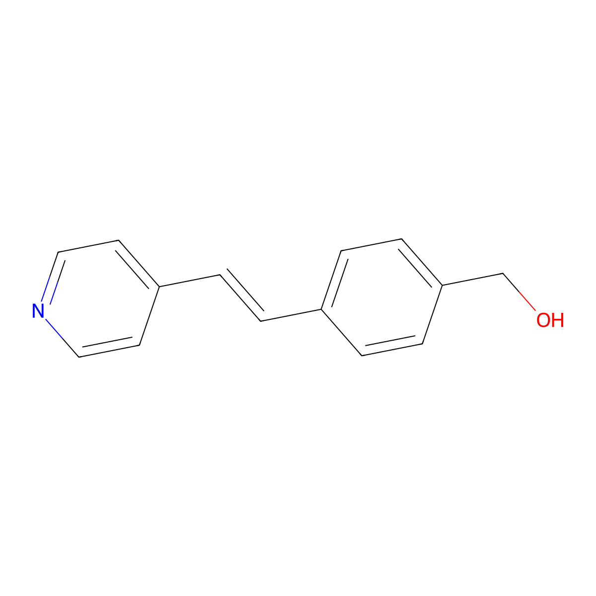 (4-(2-(Pyridin-4-YL)vinyl)phenyl)methanol molecular structure, CAS 106473-22-7