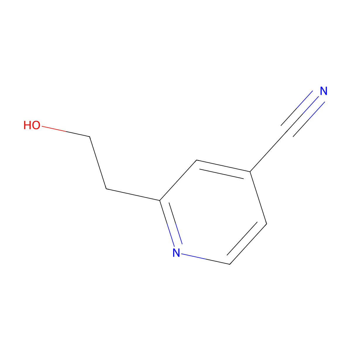 2-(2-Hydroxyethyl)isonicotinonitrile molecular structure, CAS 106474-82-2