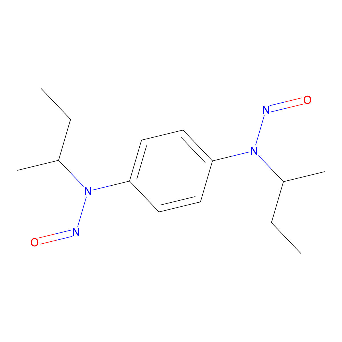 N,N'-(1,4-Phenylene)bis(N-(sec-butyl)nitrous amide) molecular structure, CAS 106476-75-9