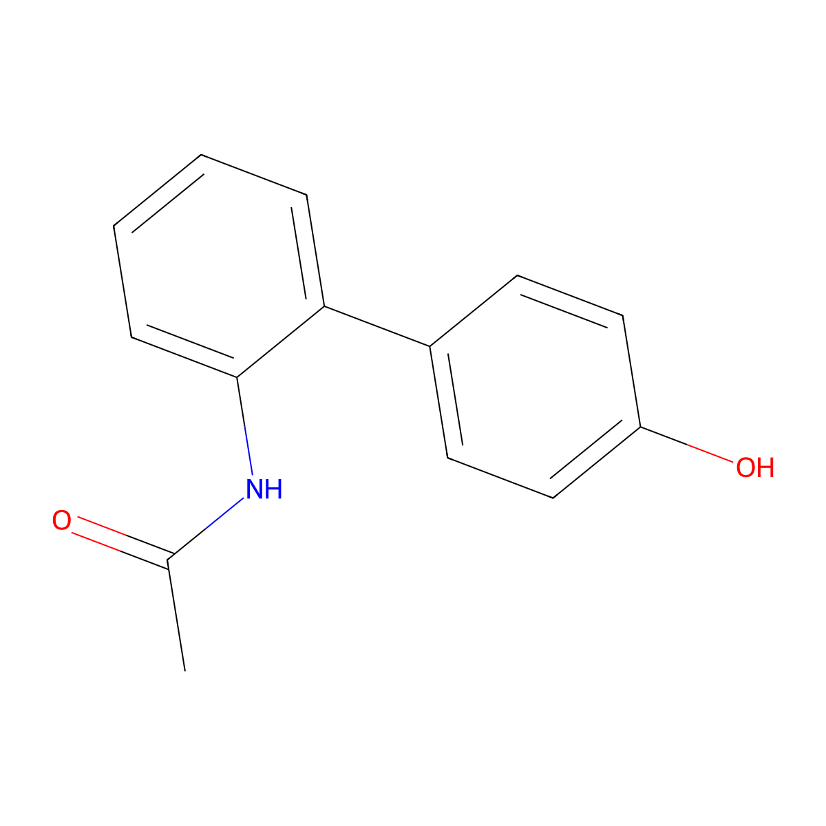 Acetamide, N-(4'-hydroxy(1,1'-biphenyl)-2-yl)- molecular structure, CAS 106477-52-5