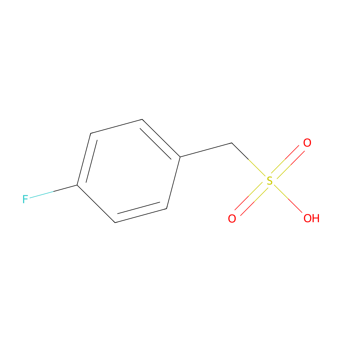 (4-Fluorophenyl)methanesulfonic acid molecular structure, CAS 1064778-57-9