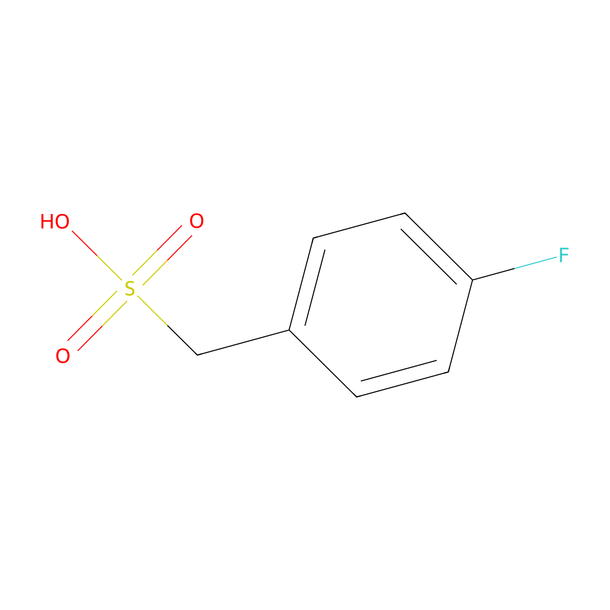 (4-Fluorophenyl)methanesulfonic acid molecular structure, CAS 1064778-57-9