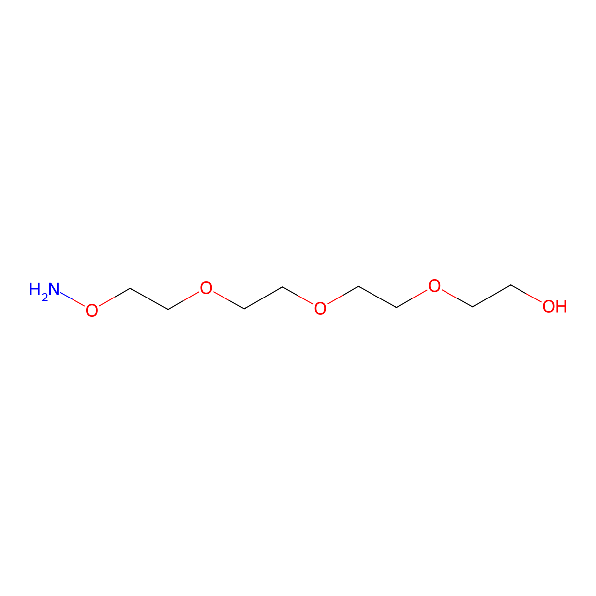 Aminooxy-PEG4-alcohol molecular structure, CAS 106492-60-8