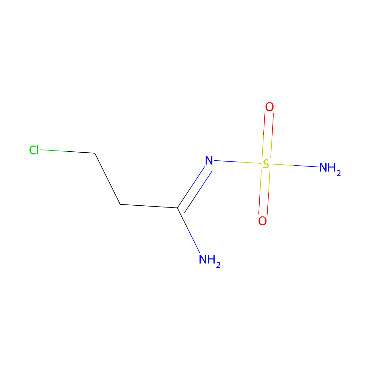 N-(Aminosulfonyl)-3-chloropropanimidamide molecular structure, CAS 106492-70-0