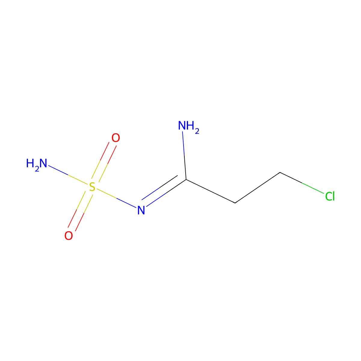 N-(Aminosulfonyl)-3-chloropropanimidamide molecular structure, CAS 106492-70-0