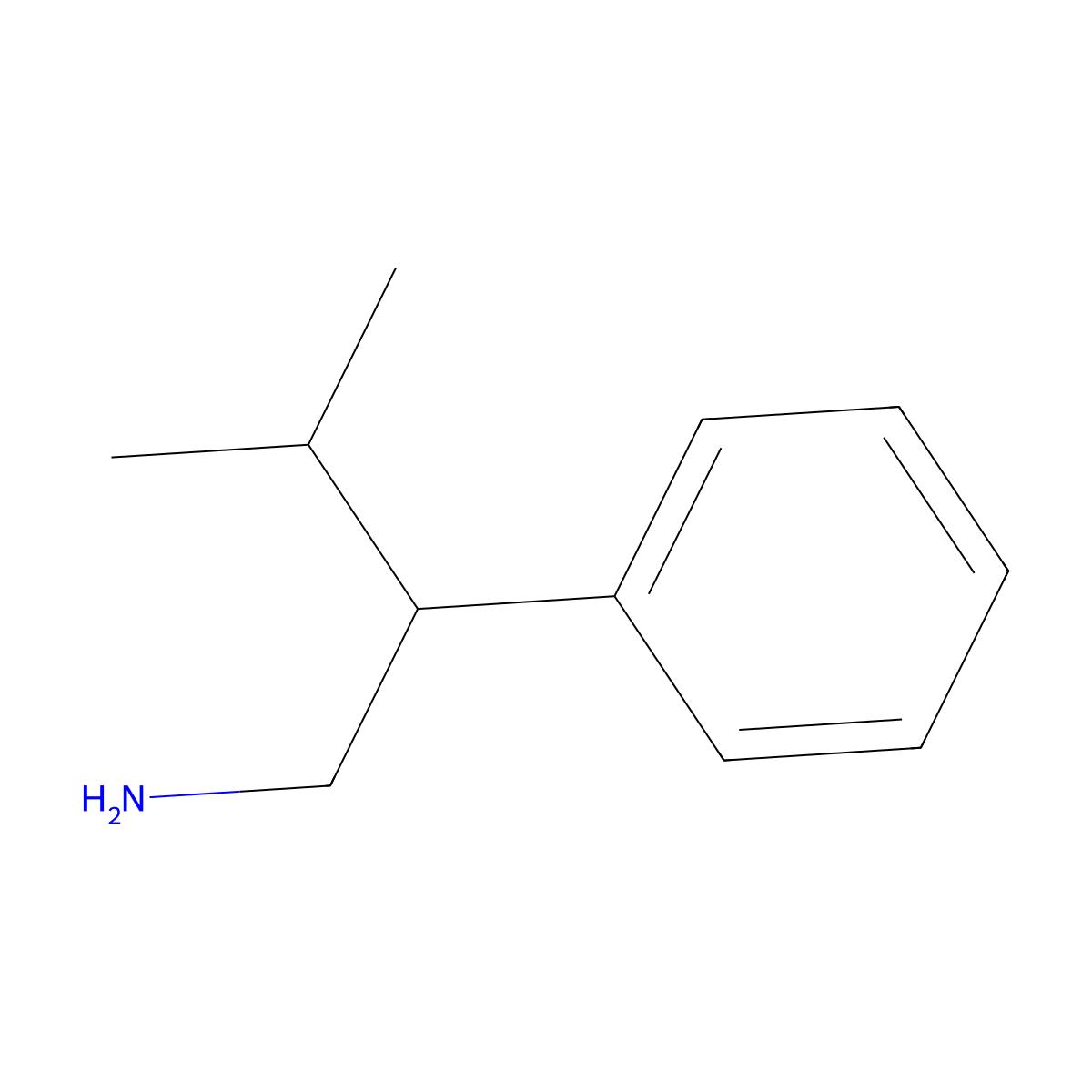 (S)-3-Methyl-2-phenylbutylamine molecular structure, CAS 106498-32-2