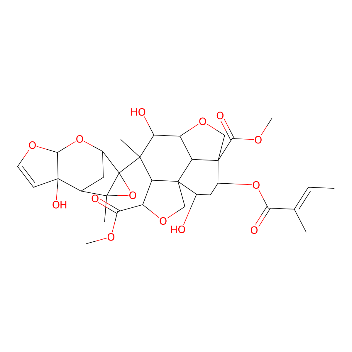 Azadirachtin B molecular structure, CAS 106500-25-8
