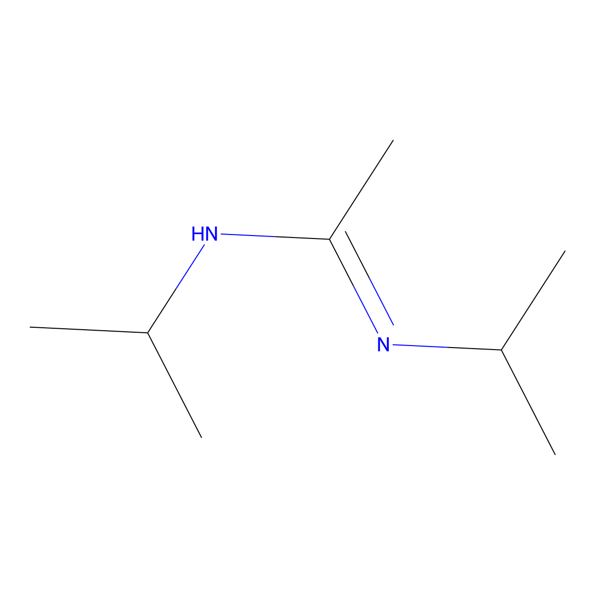 Ethanimidamide, N,N'-bis(1-methylethyl)- molecular structure, CAS 106500-93-0
