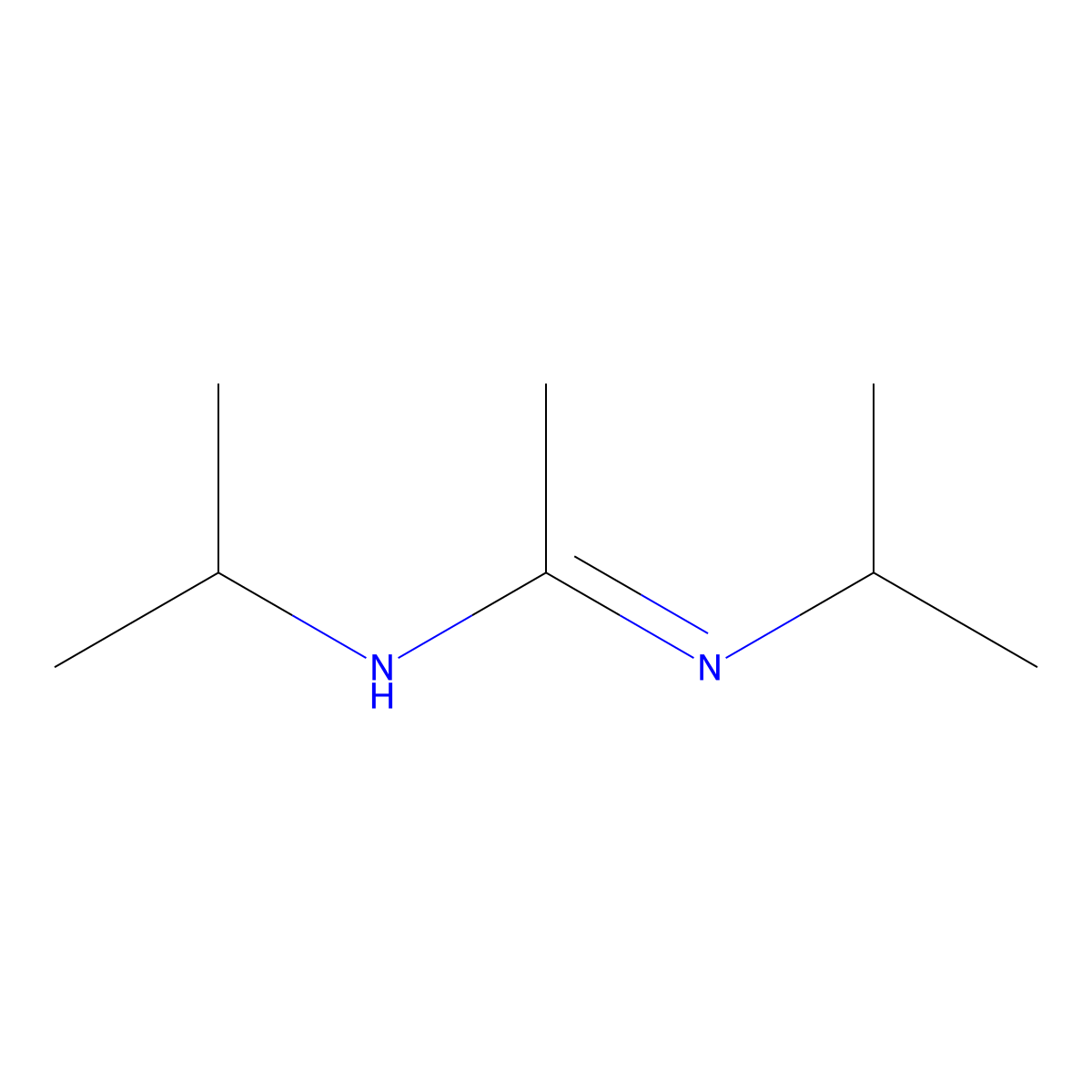 Ethanimidamide, N,N'-bis(1-methylethyl)- molecular structure, CAS 106500-93-0