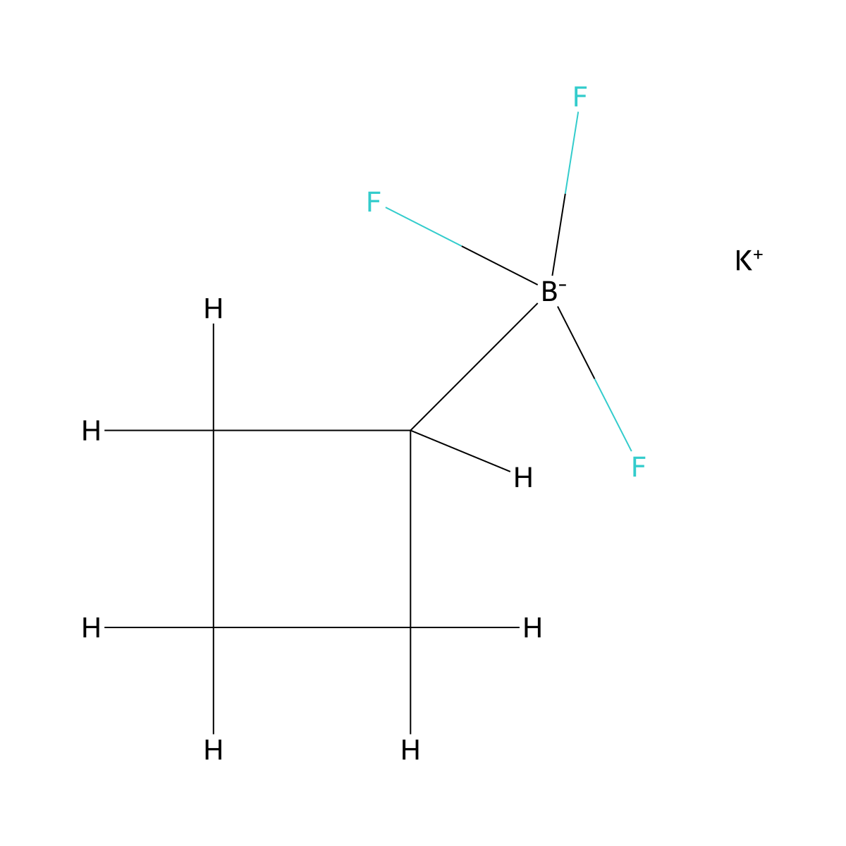 Potassium cyclobutyltrifluoroboranuide molecular structure, CAS 1065010-88-9