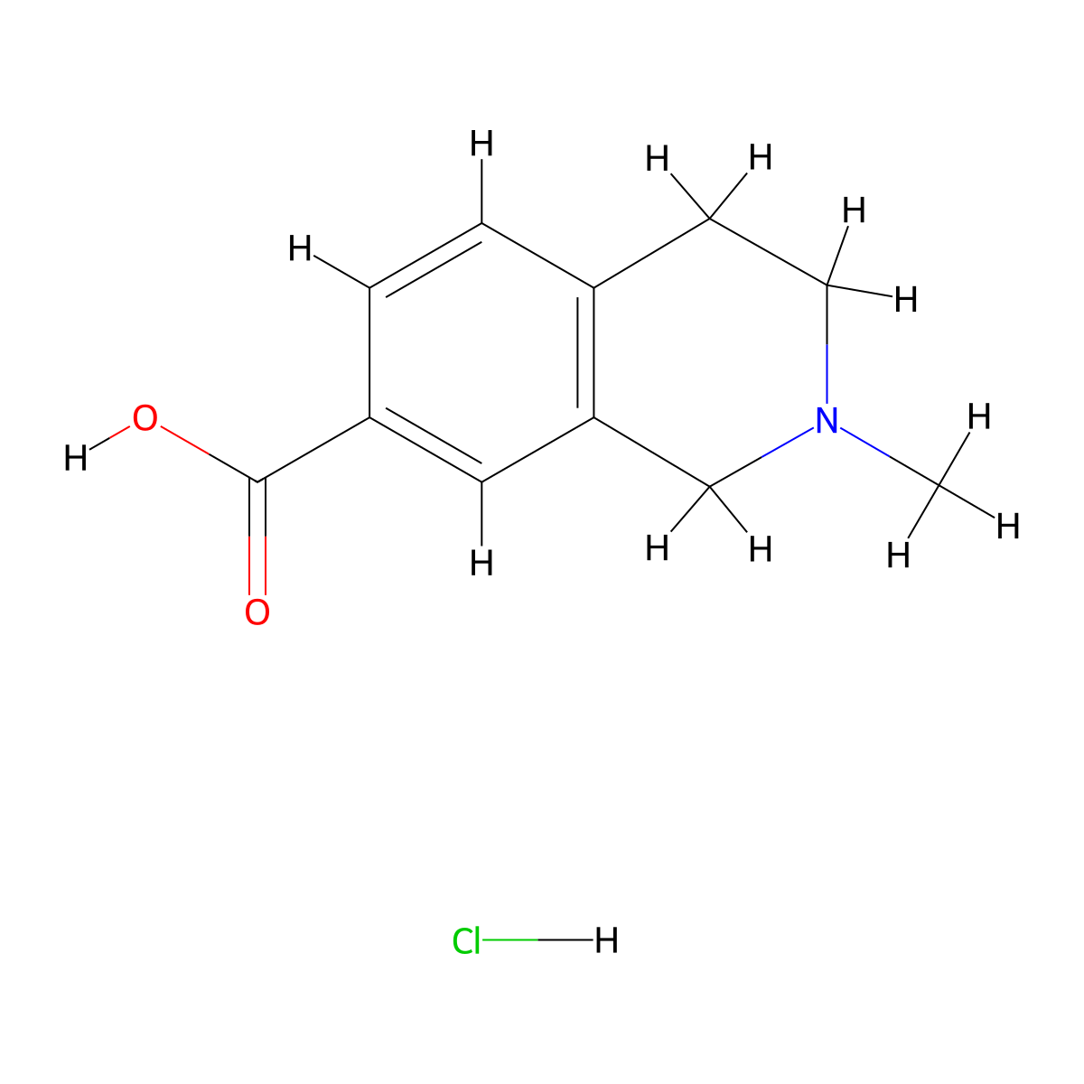 2-Methyl-1,2,3,4-tetrahydroisoquinoline-7-carboxylic acid hydrochloride molecular structure, CAS 1065066-63-8