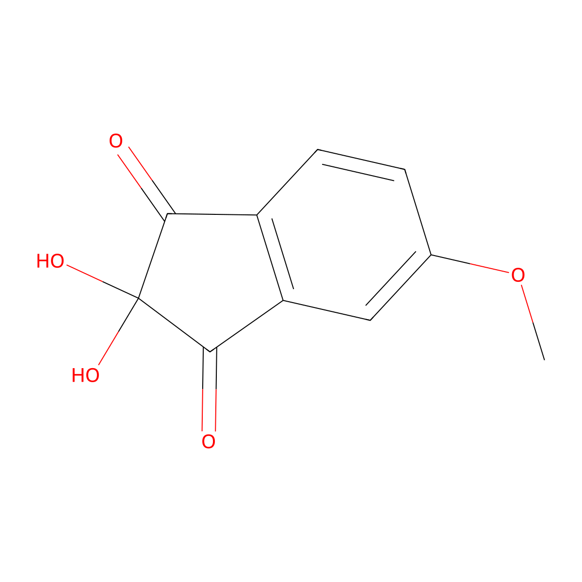 1H-Indene-1,3(2H)-dione, 2,2-dihydroxy-5-methoxy- molecular structure, CAS 106507-42-0