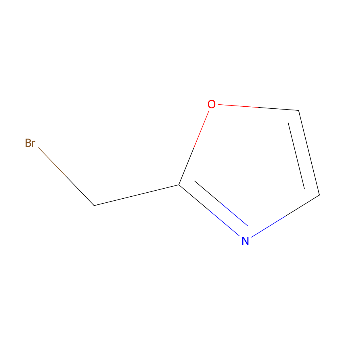 2-(Bromomethyl)-1,3-oxazole molecular structure, CAS 1065073-35-9