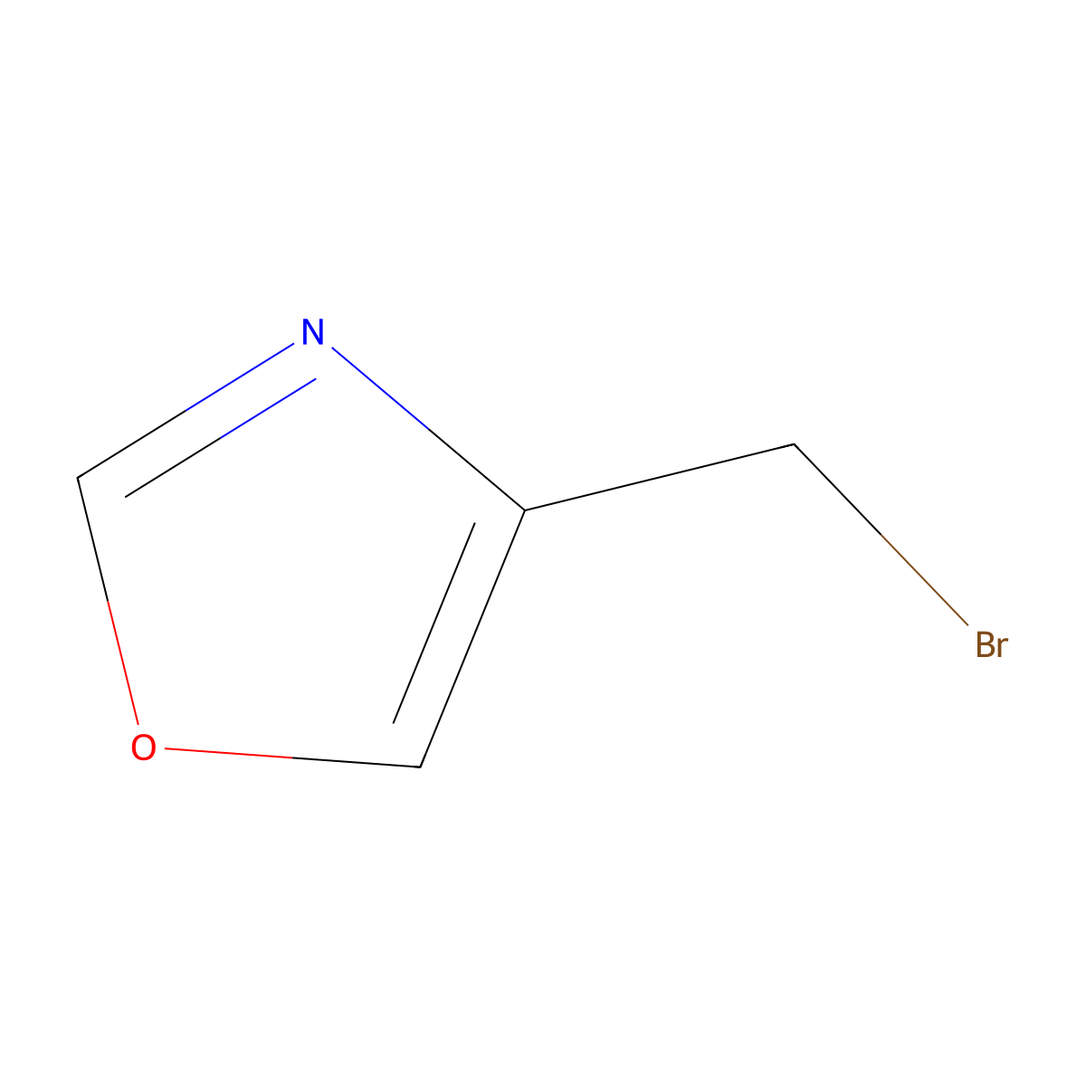 4-(Bromomethyl)-1,3-oxazole molecular structure, CAS 1065073-37-1