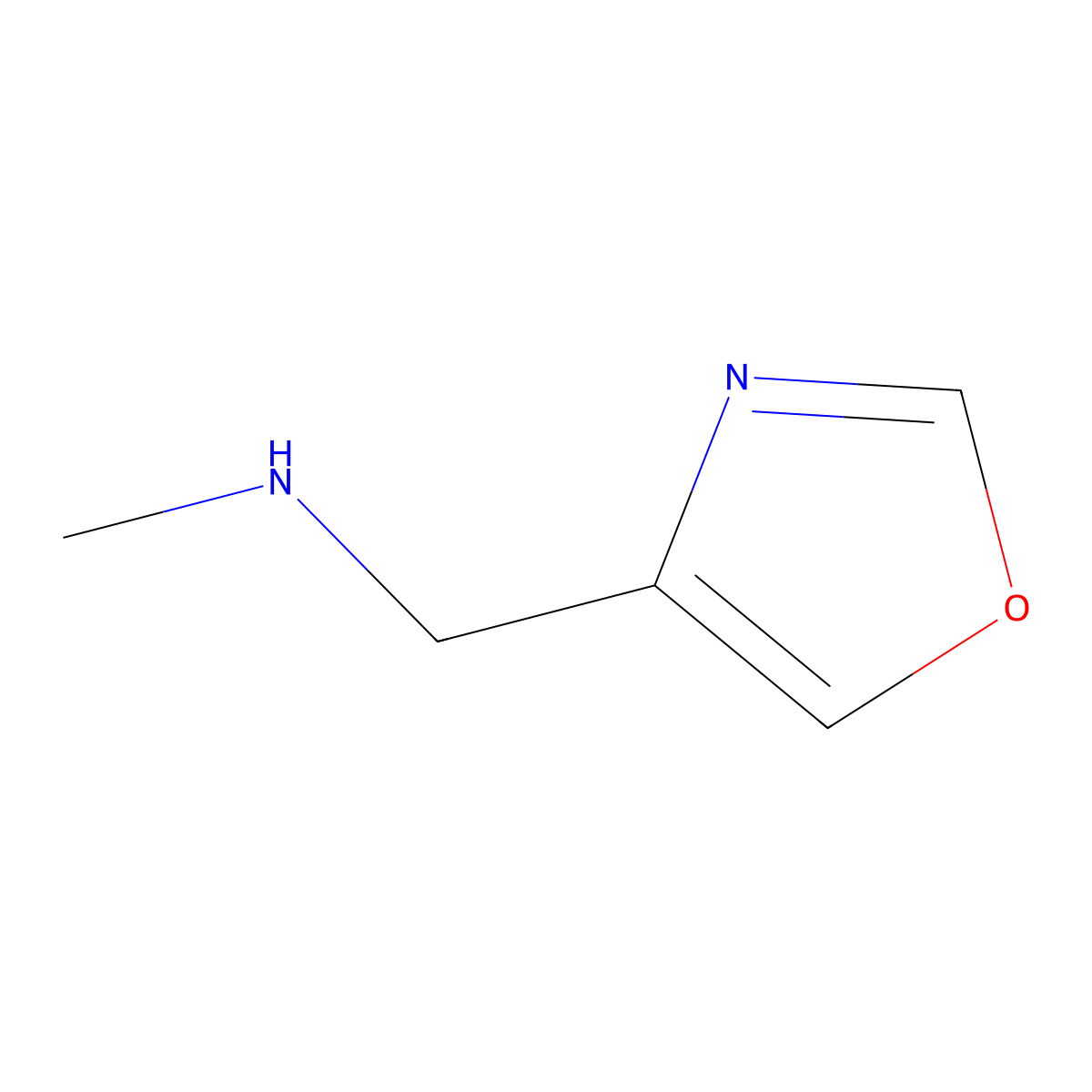 N-Methyl-1-(1,3-oxazol-4-YL)methanamine molecular structure, CAS 1065073-38-2