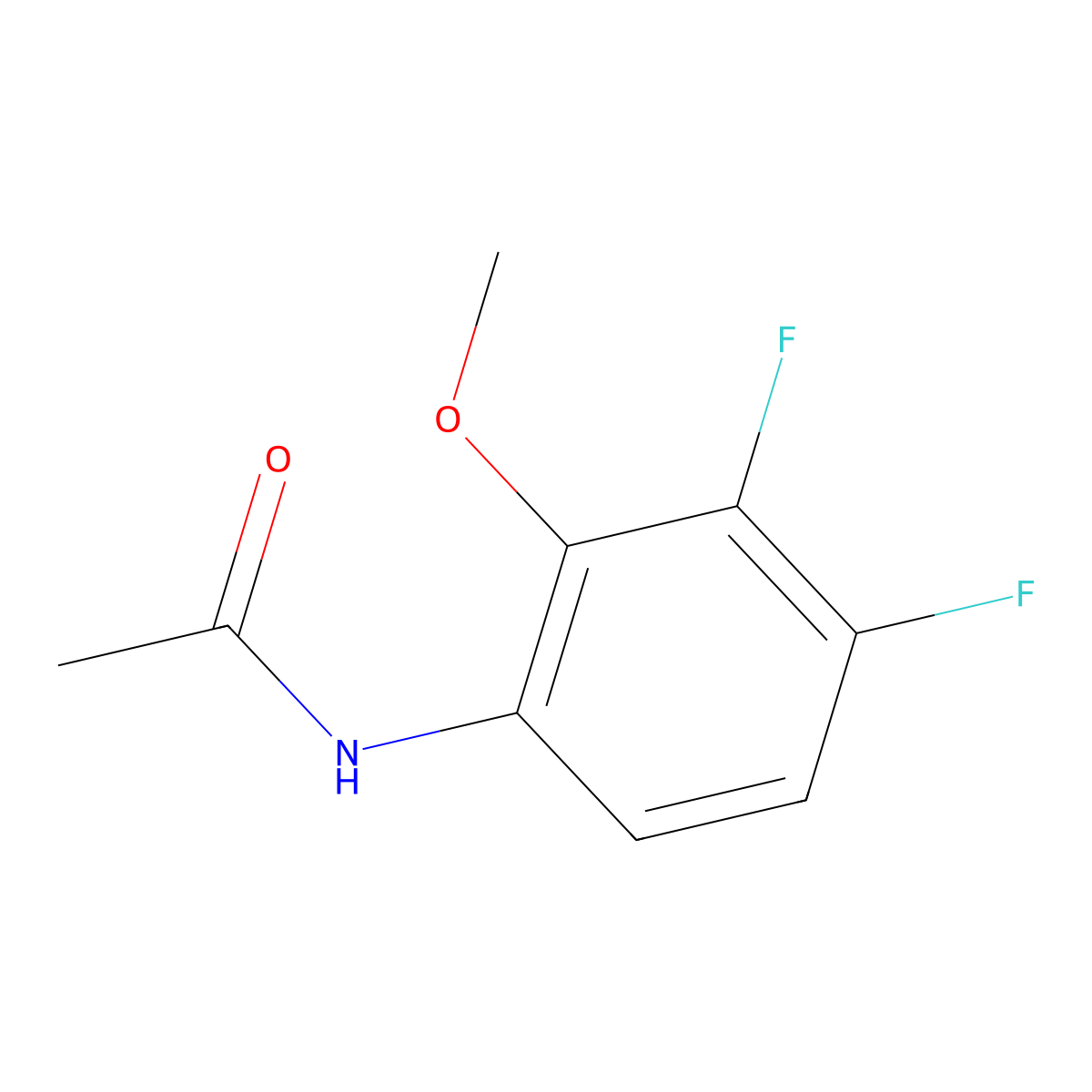 N-(3,4-Difluoro-2-methoxyphenyl)acetamide molecular structure, CAS 1065073-93-9