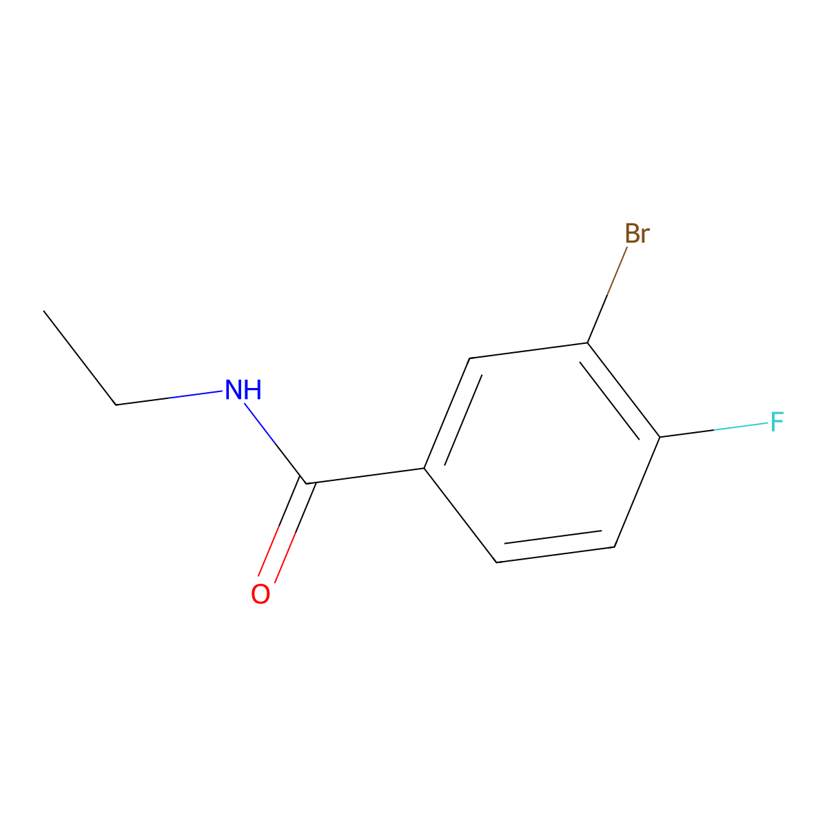 3-Bromo-N-ethyl-4-fluorobenzamide molecular structure, CAS 1065073-98-4