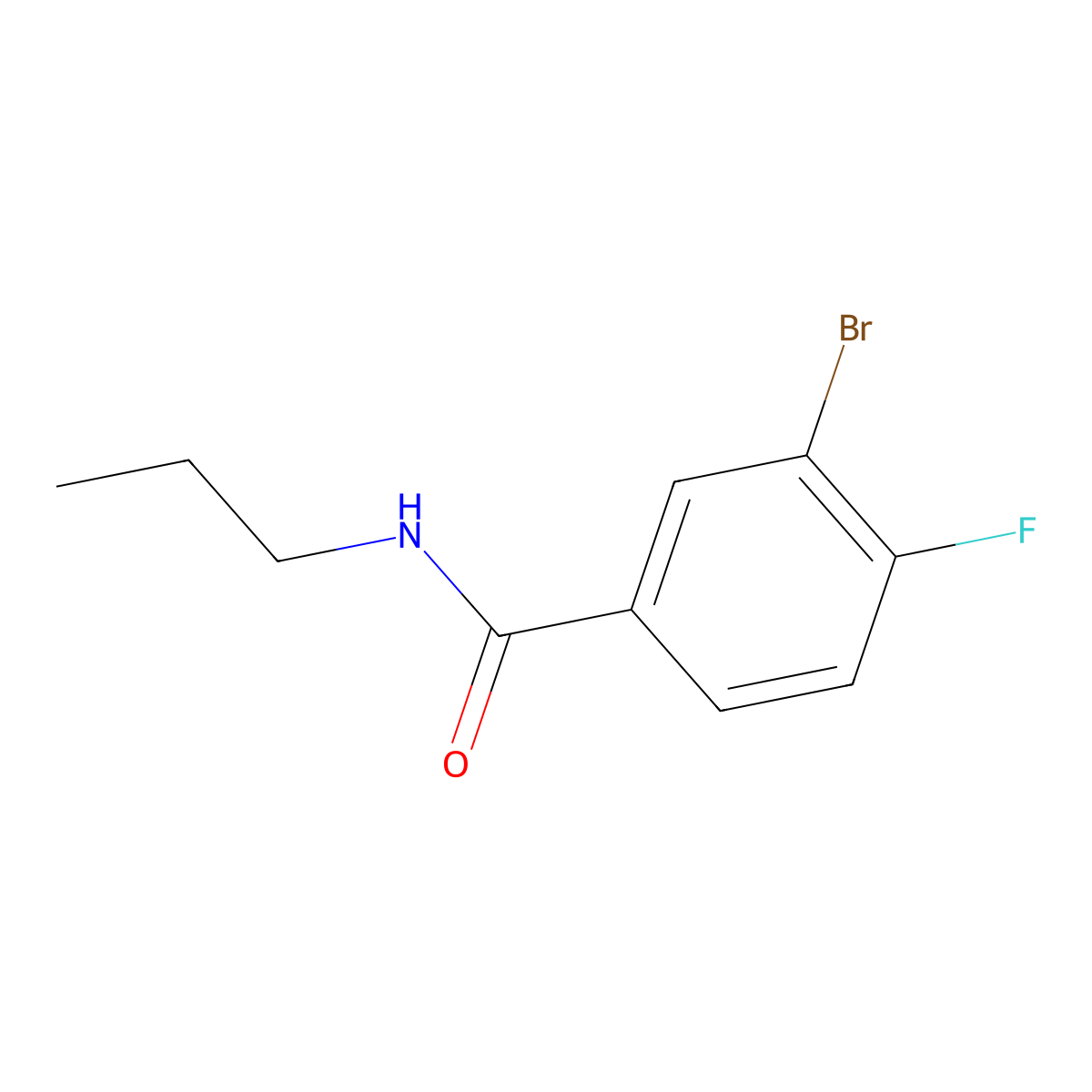 3-Bromo-4-fluoro-N-propylbenzamide molecular structure, CAS 1065074-04-5