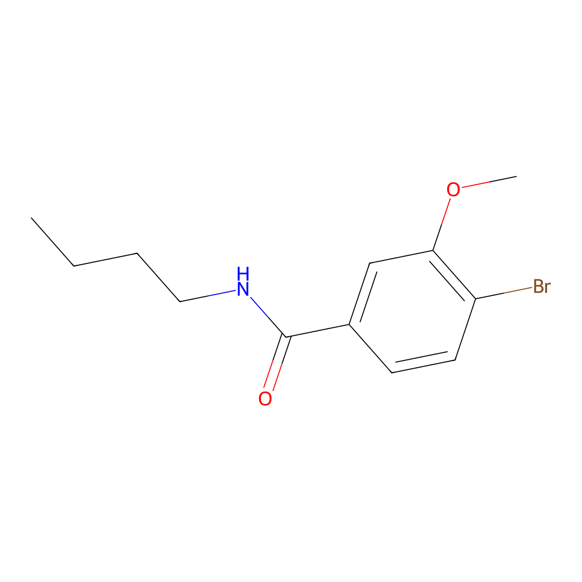 4-Bromo-N-butyl-3-methoxybenzamide molecular structure, CAS 1065074-09-0