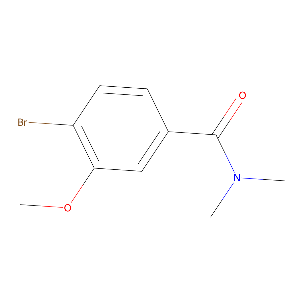 4-Bromo-3-methoxy-N,N-dimethylbenzamide molecular structure, CAS 1065074-12-5